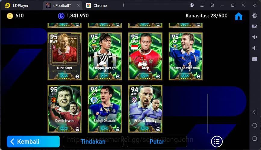 eFootball Accounts ANDROID|PW 3191|Coin 610|Paul Scholes + Bryan Robs image 2