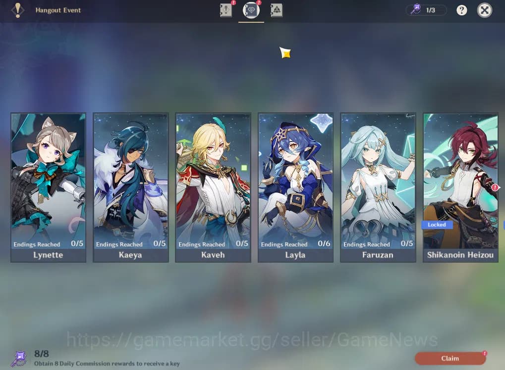 Genshin Impact Accounts ASIA|AR50||6Limited+3(*5Weapon)|ArlecchinoC1+Sign, image 13