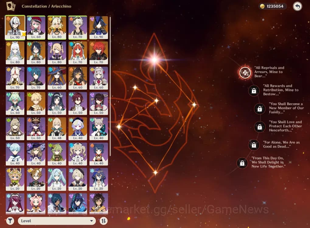 Genshin Impact Accounts ASIA|AR50||6Limited+3(*5Weapon)|ArlecchinoC1+Sign, image 3