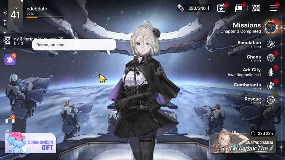 Chaos Zero Nightmare Accounts GLOBAL Lv 41|8,5K Crystal+37 Res Anchor|4 SSR [Tip image 1