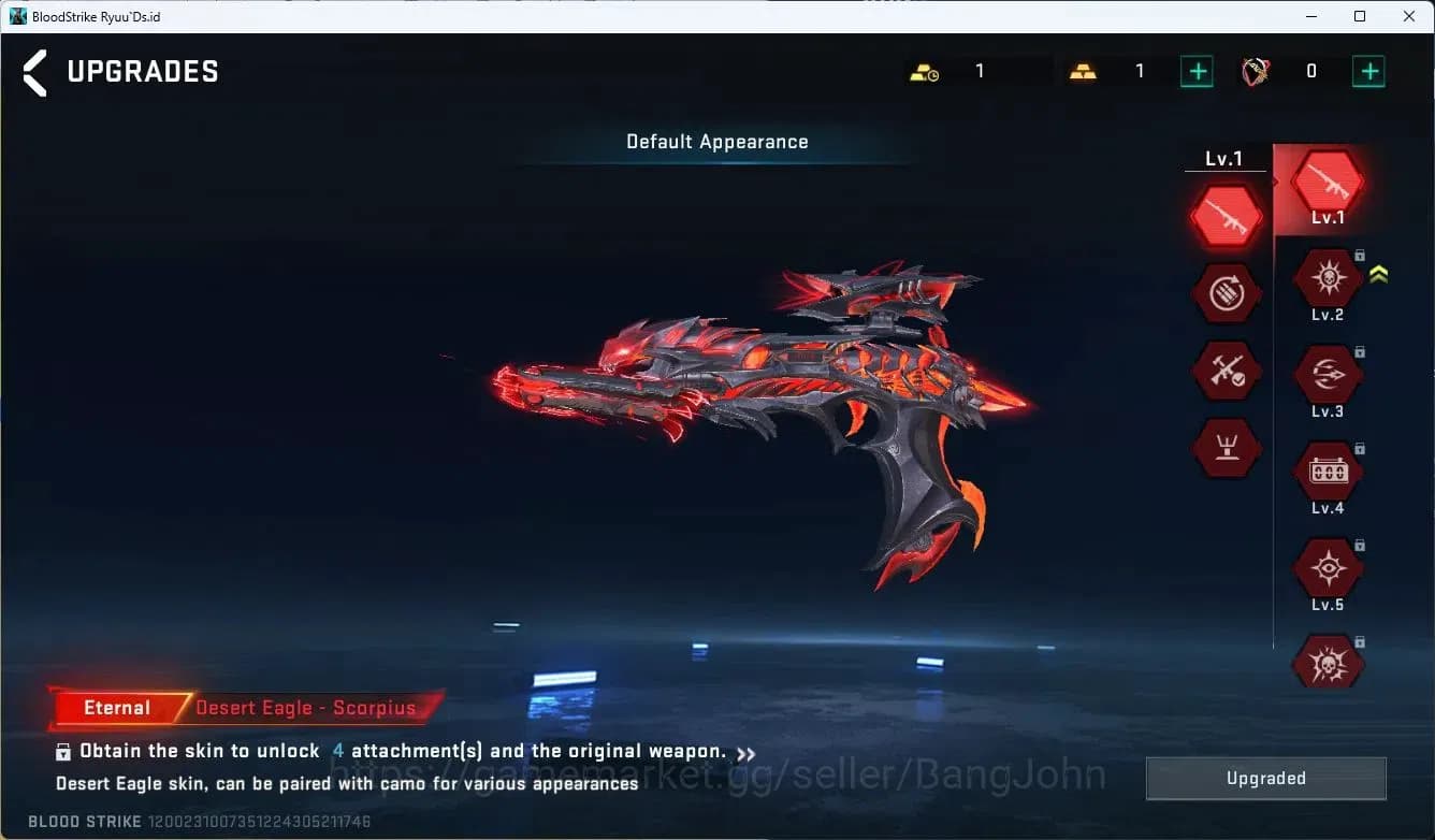 Blood Strike Accounts ASIA | Eternal Desert Eagle-Scorpius|3 EVA,7DS Gun image 13