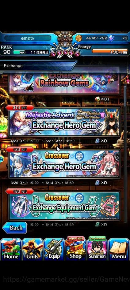 Grand Summoners Accounts Global|Rank 90|19 Ascend+7 TW|[Okarun,Emiya,Chloe, image 14