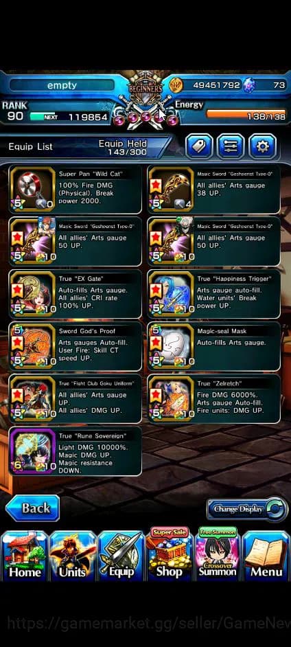 Grand Summoners Accounts Global|Rank 90|19 Ascend+7 TW|[Okarun,Emiya,Chloe, image 2