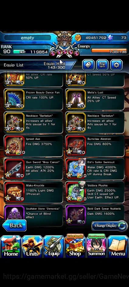 Grand Summoners Accounts Global|Rank 90|19 Ascend+7 TW|[Okarun,Emiya,Chloe, image 9