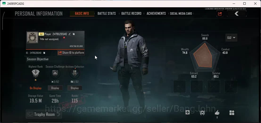 Arena Breakout Accounts Mobile|Lvl 30|SV 19.5|CV 16.6M|Cn On 1*|1 WP Legen image 2