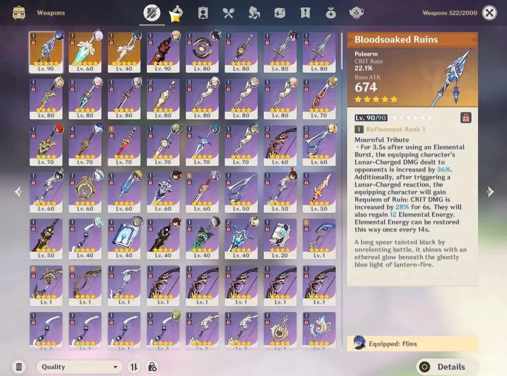 Genshin Impact Accounts ASIA|AR58|PreamTeam Varka|13Limited+3(*5Weapon)|Fl image 7