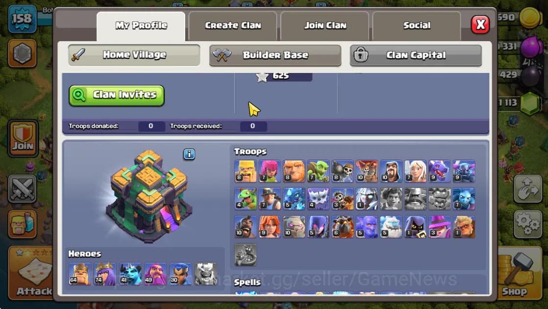 Clash of Clans Accounts TH 14-BH 7|LV 158|HH 8|BK 64,AQ 74,GW 49,MP 41,RC image 2