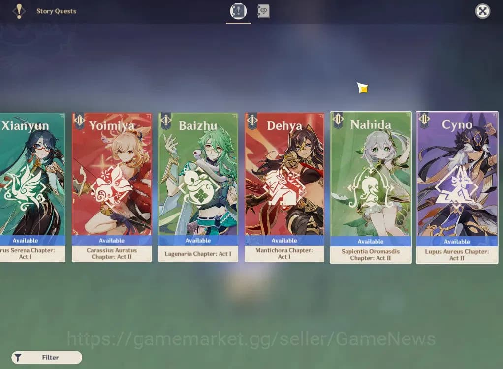 Genshin Impact Accounts ASIA |AR 55| 5 Limited +29(*4Character) |Furina,Cy image 13