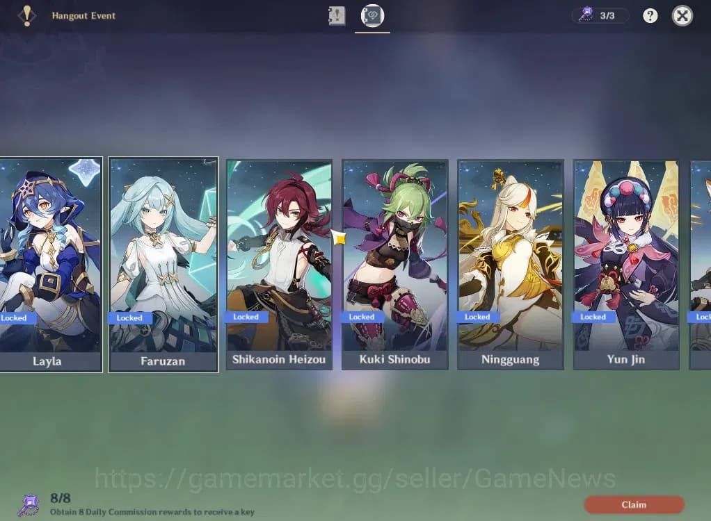 Genshin Impact Accounts ASIA |AR 55| 5 Limited +29(*4Character) |Furina,Cy image 14