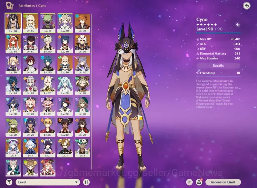 Genshin Impact Accounts ASIA |AR 55| 5 Limited +29(*4Character) |Furina,Cy image 3