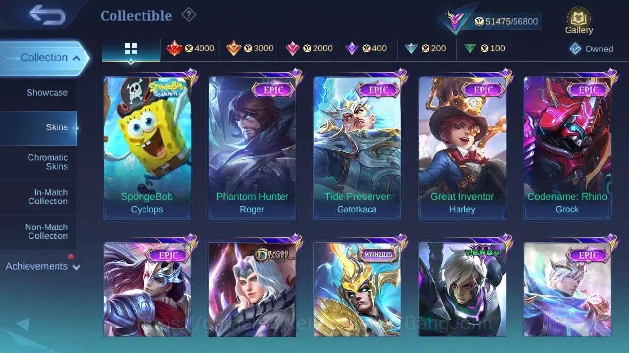 Mobile Legends: Bang Bang Accounts Global|Hero 106|Skin 219|Renowned|CC Natalia|KOF K image 17
