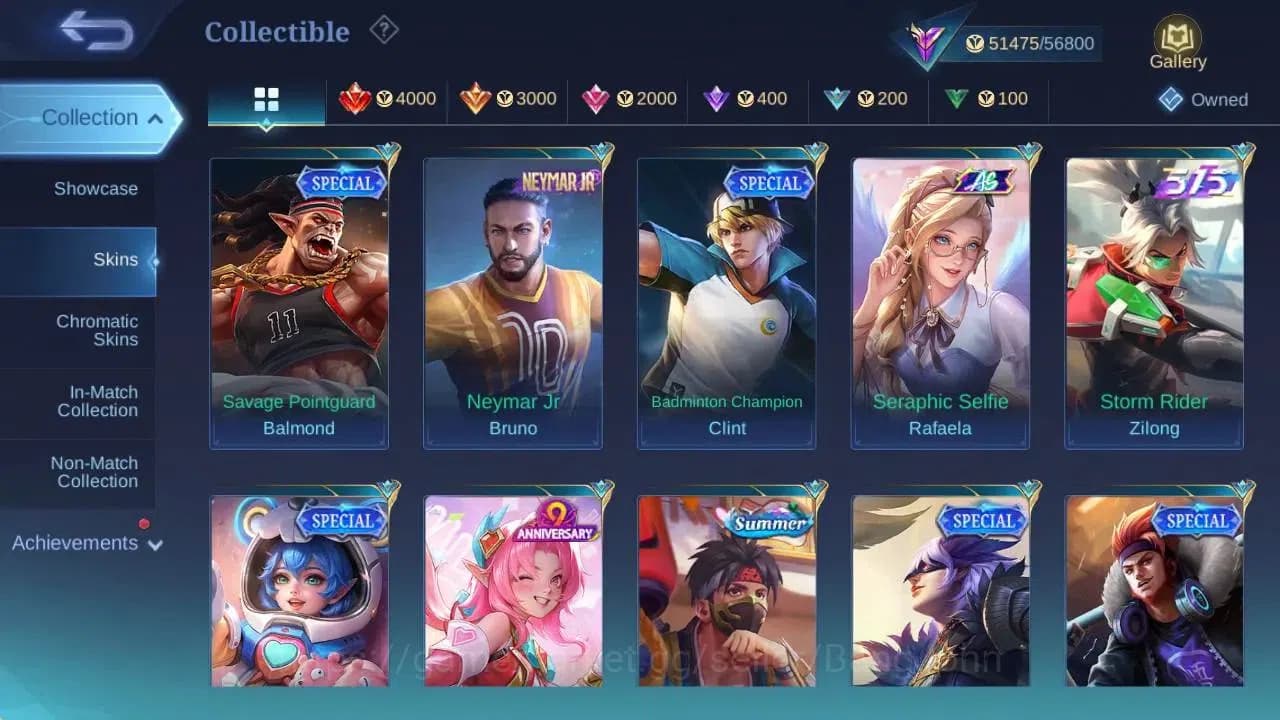 Mobile Legends: Bang Bang Accounts Global|Hero 106|Skin 219|Renowned|CC Natalia|KOF K image 20