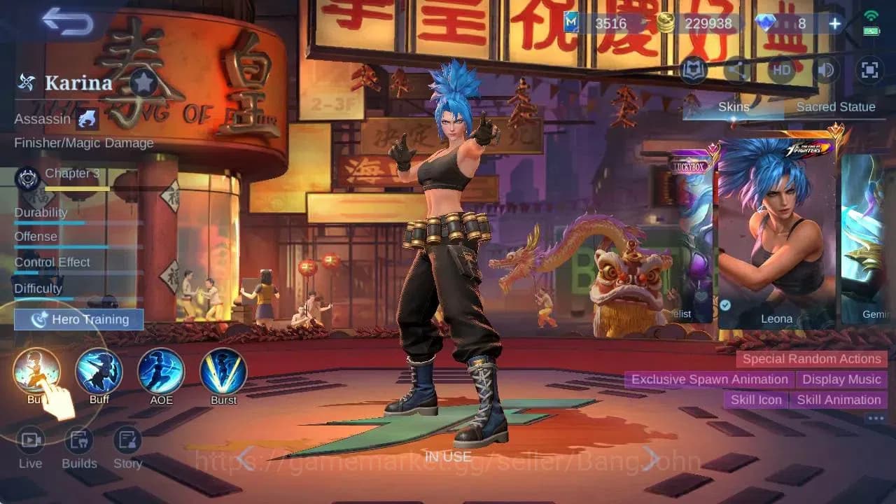 Mobile Legends: Bang Bang Accounts Global|Hero 106|Skin 219|Renowned|CC Natalia|KOF K image 9