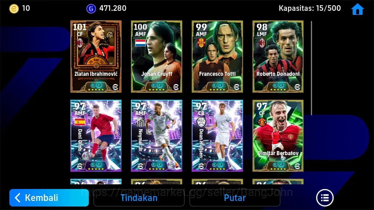 eFootball Accounts ANDROID|PW 3186|Legend Ibahimovic, D Kuyt|Epic J C image 3