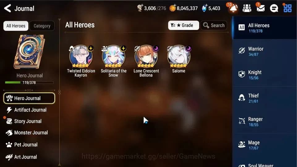 Epic Seven Accounts GLOBAL|UnVerif|4 ML(Salome,TE Kayron,SOT Snow,LC B image 4
