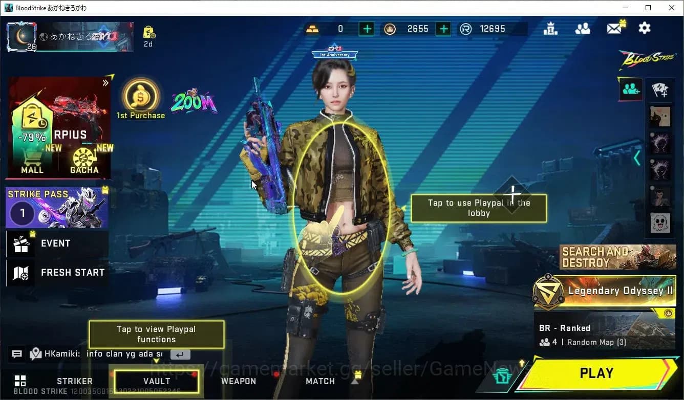 Blood Strike Accounts ASIA|Eternal Zero,M4A1-Embrance,Karl98K+4 ULTRA[No image 1