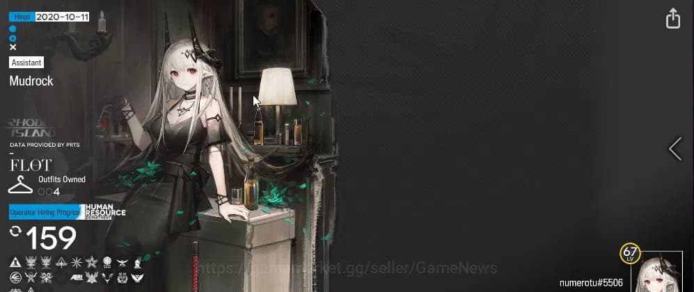 Arknights Accounts Lv 67|159 OP+4 Skin|71K Oru|10 Limited|Wisadel,Sak image 1