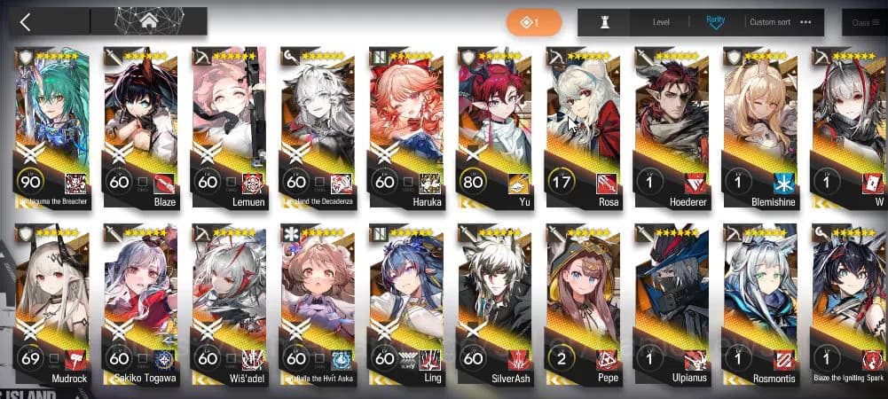 Arknights Accounts Lv 67|159 OP+4 Skin|71K Oru|10 Limited|Wisadel,Sak image 5
