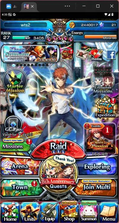 Grand Summoners Accounts GLOBAL|3 Ascend|Shirou Emiya TW,Sayaka Miki TW,Hea image 1