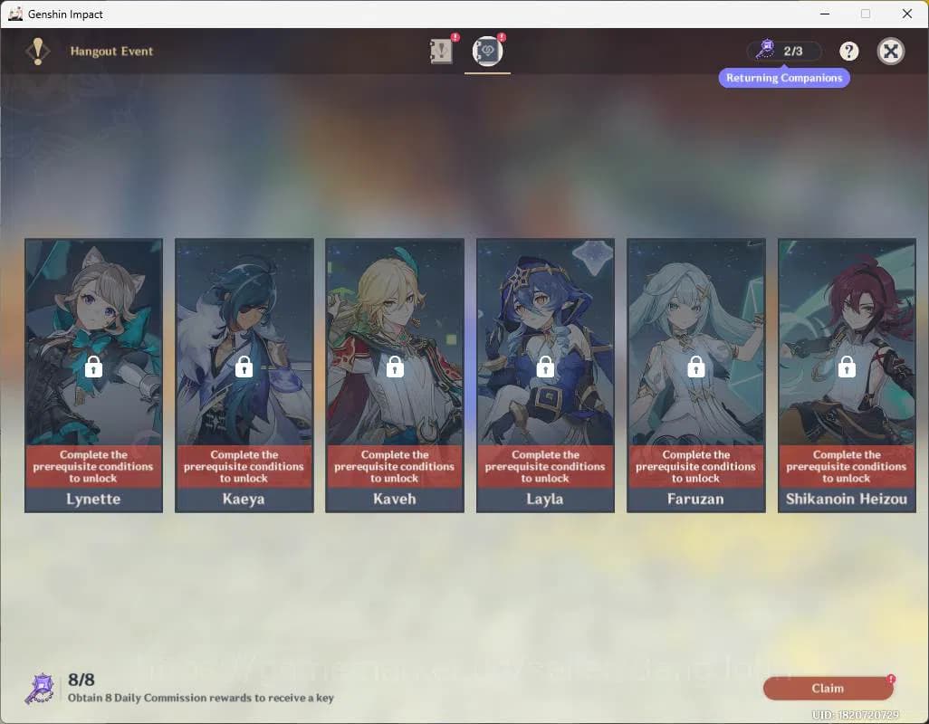 Genshin Impact Accounts ASIA|AR 45|Reuni ON|3 limit|Flins,Skirk,Mizuki,etc image 4