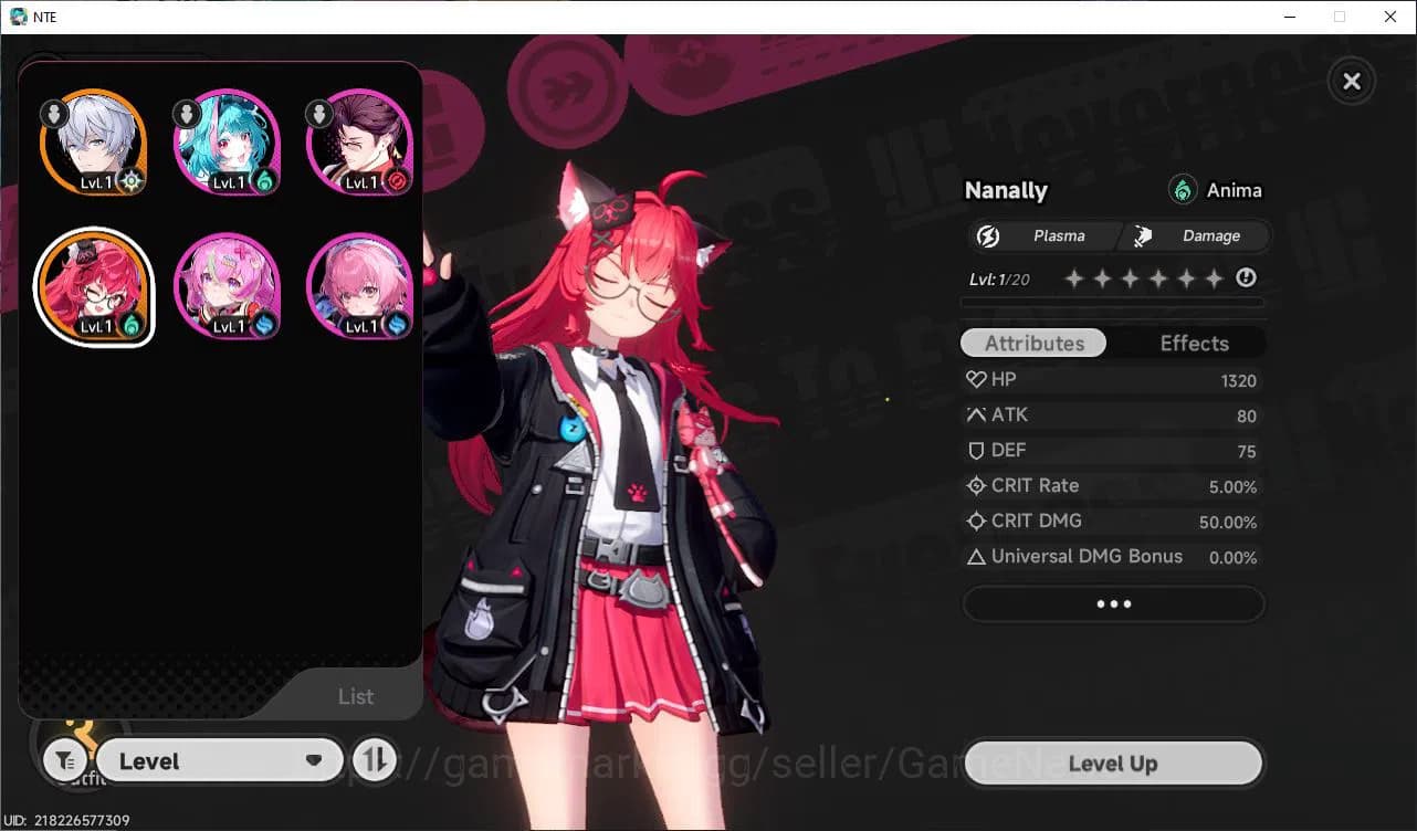Neverness to Everness Accounts GLOBAL EU|HL 3|1 SSR Limited Nanally A1 |4 SR [Han image 2