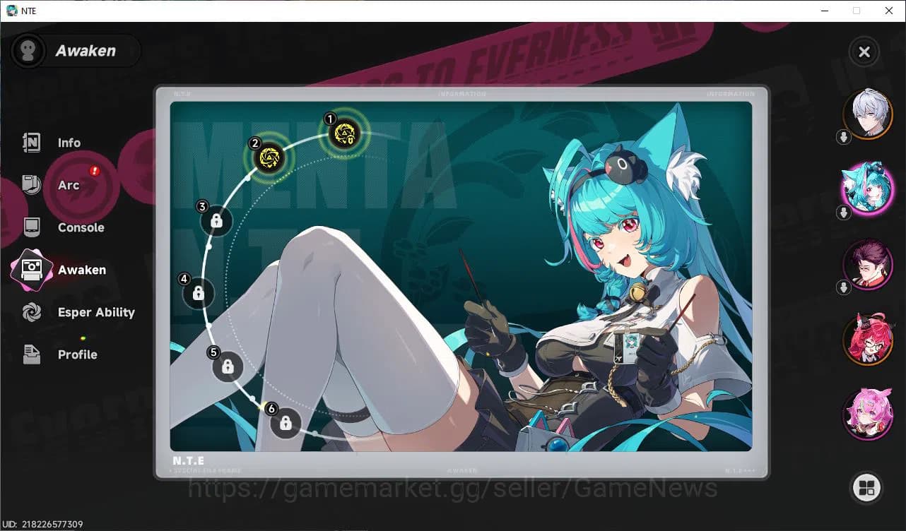 Neverness to Everness Accounts GLOBAL EU|HL 3|1 SSR Limited Nanally A1 |4 SR [Han image 4