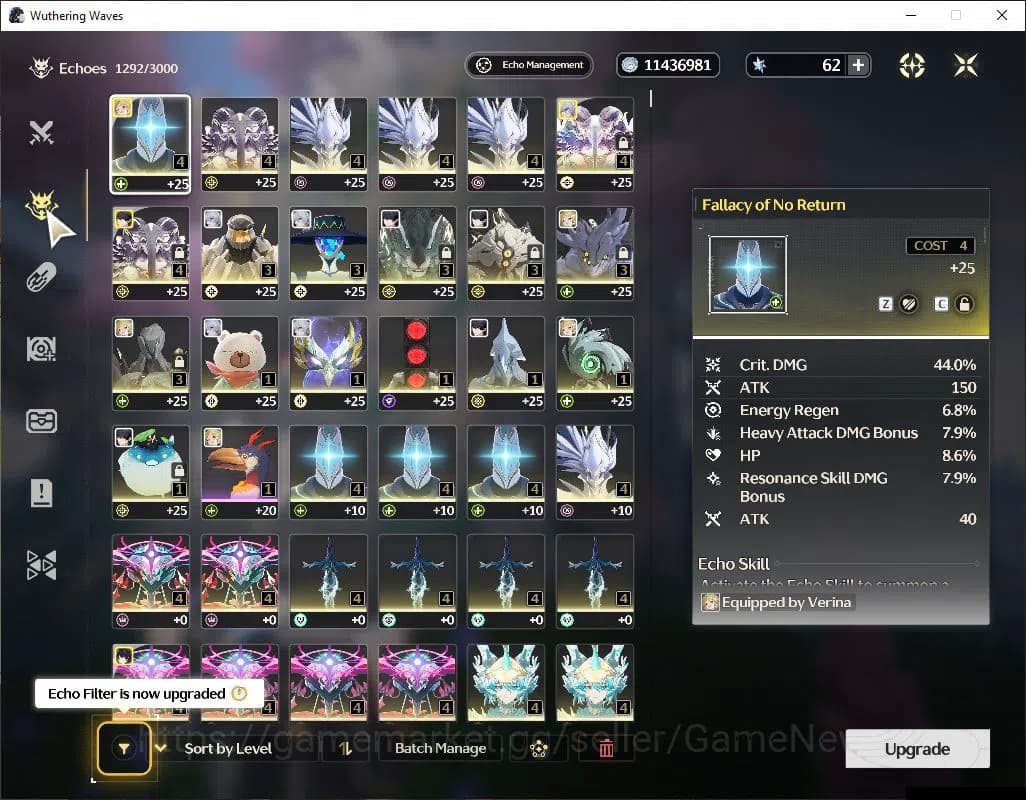 Wuthering Waves Accounts SEA | UL 48 | 1 Limited | Zani R5+Sign | MC Male | image 15