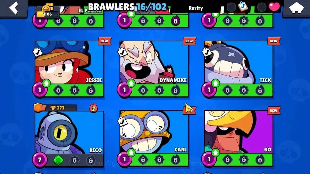 Brawl Stars Accounts 1106 Trophy|16 Brawlers Myth Juju, MR P|9 Skins|3 image 7