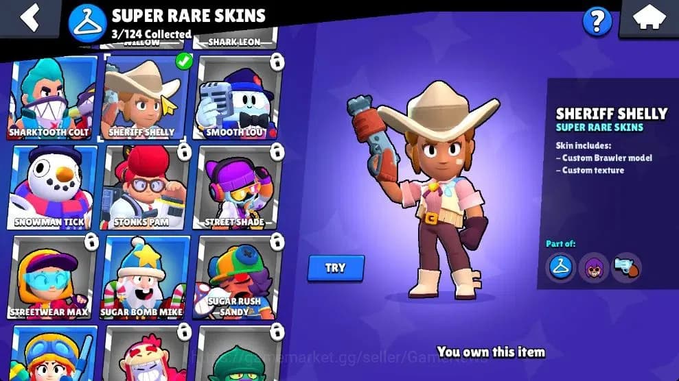 Brawl Stars Accounts 1106 Trophy|16 Brawlers Myth Juju, MR P|9 Skins|3 image 9