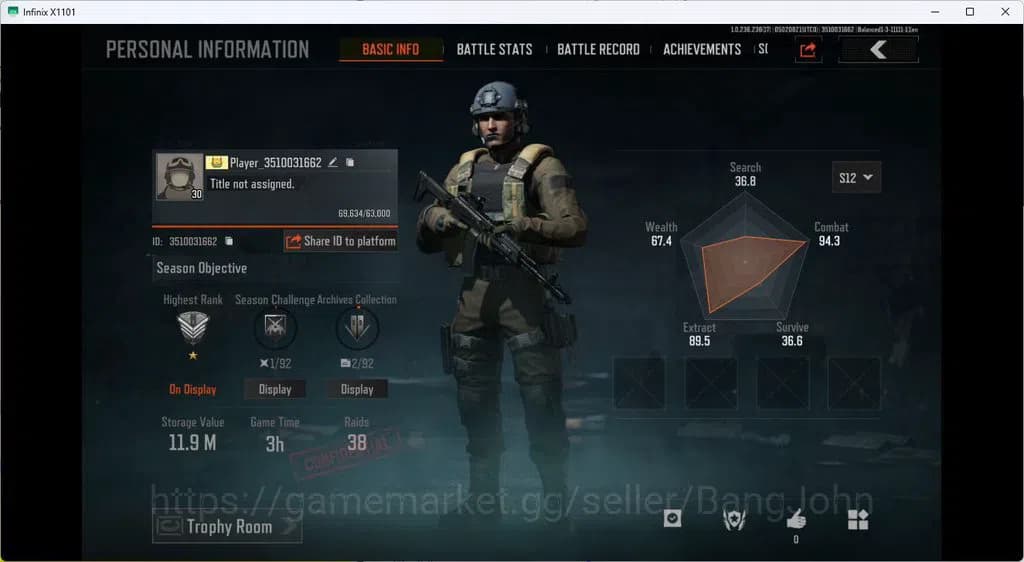 Arena Breakout Accounts MOBILE Lvl 30 |SV 11,9M |CV 11,3M|MORE SKIN, MORE image 1