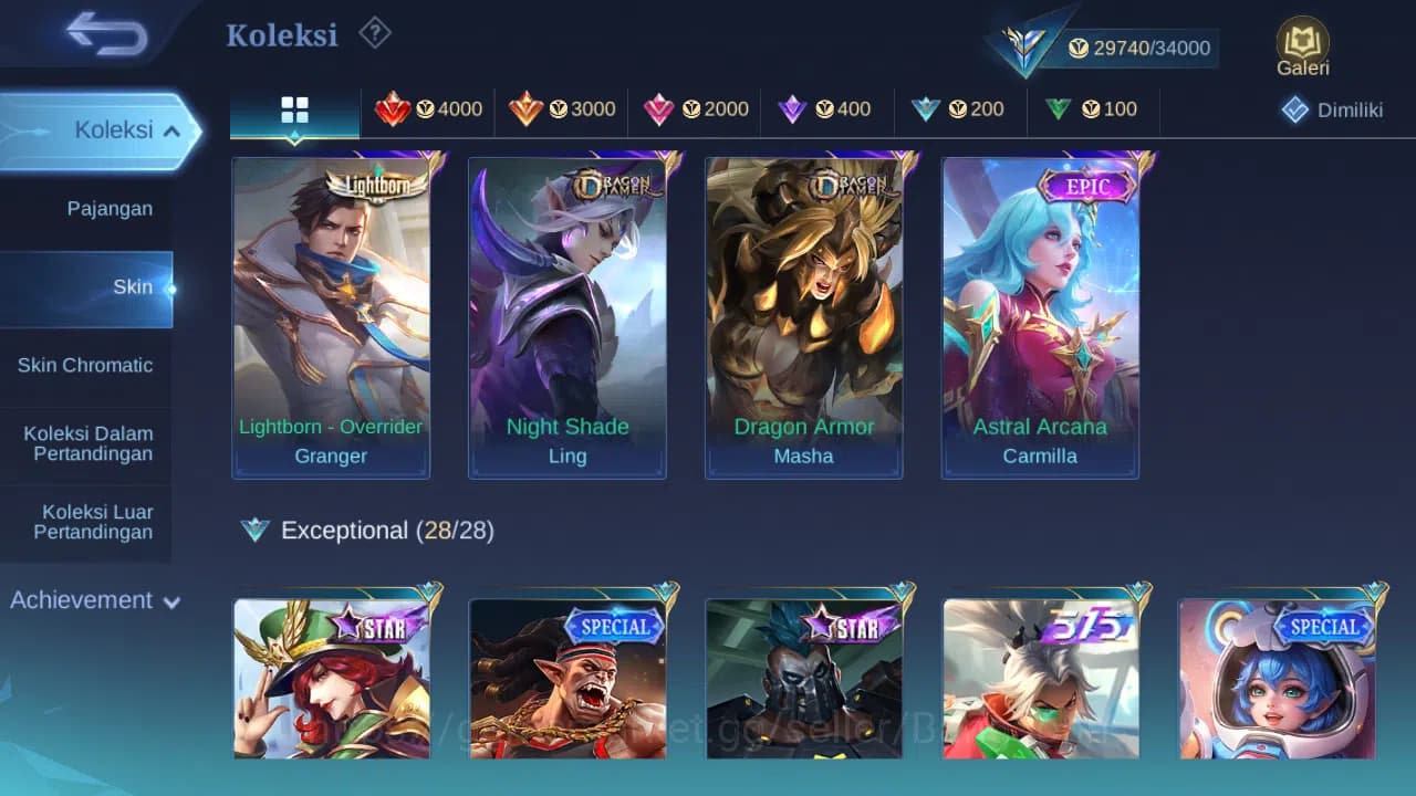 Mobile Legends: Bang Bang Accounts GLOBAL Hero 95 Skin 150 Lightborn Granger Tigreal image 6