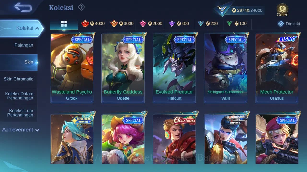 Mobile Legends: Bang Bang Accounts GLOBAL Hero 95 Skin 150 Lightborn Granger Tigreal image 7