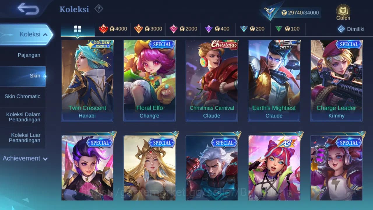 Mobile Legends: Bang Bang Accounts GLOBAL Hero 95 Skin 150 Lightborn Granger Tigreal image 8