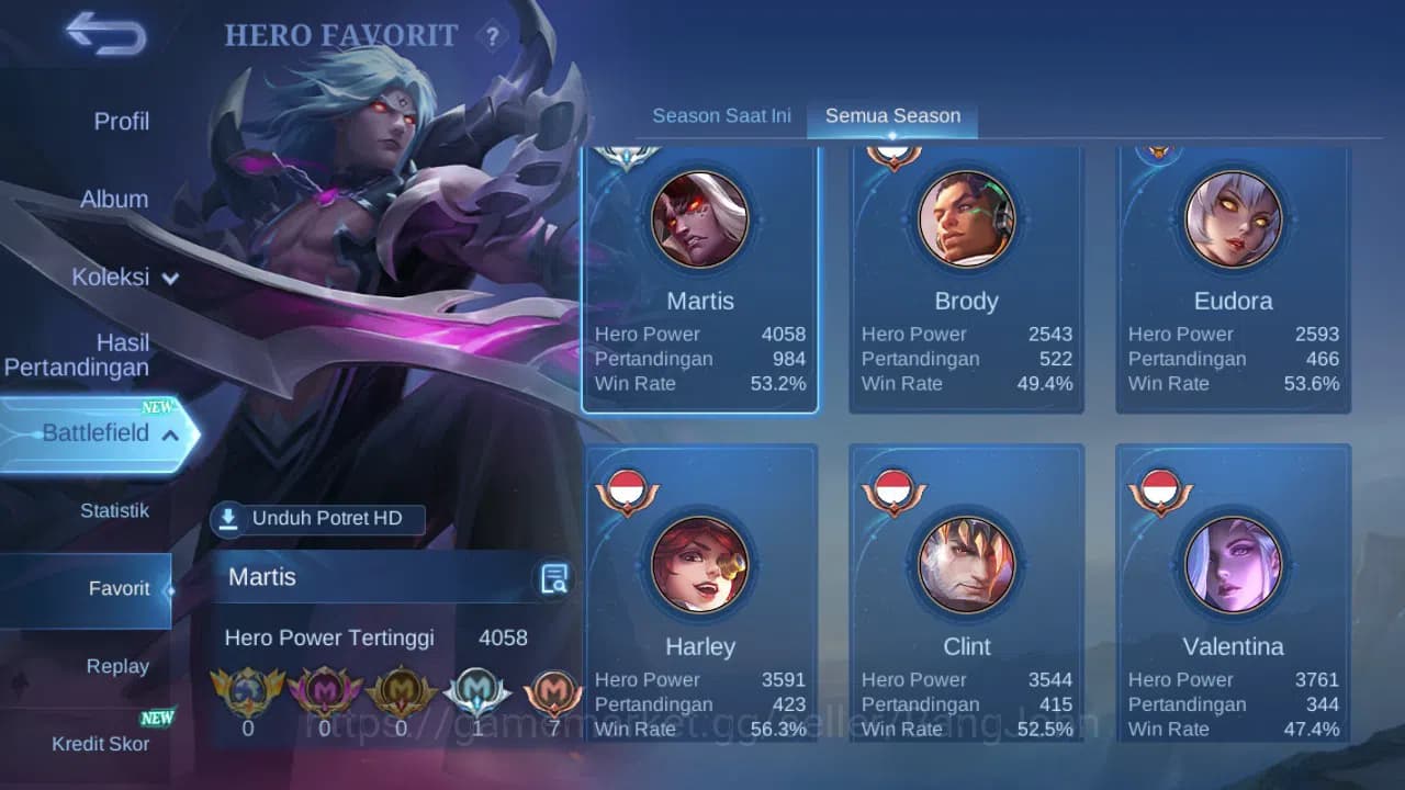 Mobile Legends: Bang Bang Accounts GLOBAL Hero 132 Skin 197 CC Nata | Dtamer Masha | image 15