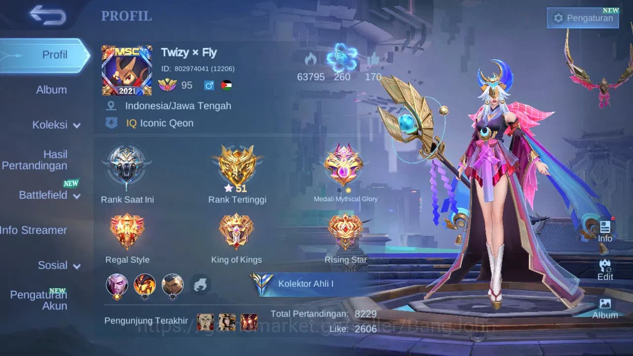 Mobile Legends: Bang Bang Accounts GLOBAL Hero 132 Skin 197 CC Nata | Dtamer Masha | image 16