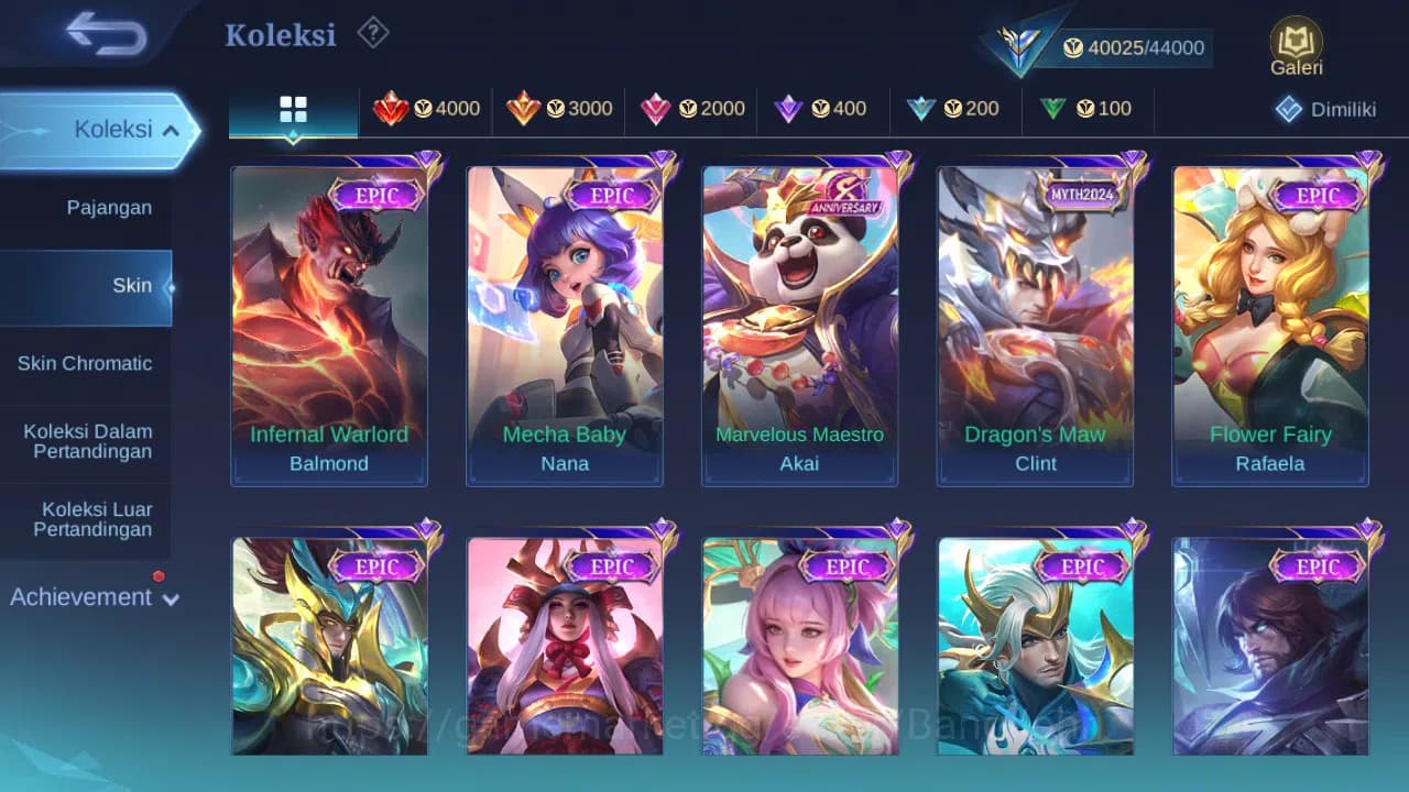 Mobile Legends: Bang Bang Accounts GLOBAL Hero 132 Skin 197 CC Nata | Dtamer Masha | image 2