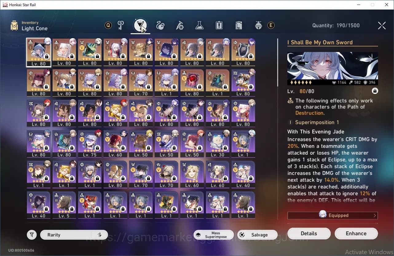 Honkai Star Rail Accounts ASIA | TL 70| Castorice, Acheron, Robin, Jingliu, image 6