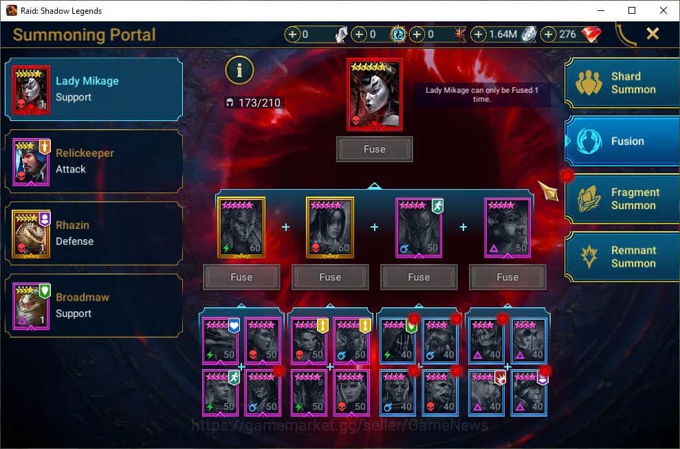 Raid: Shadow Legends Accounts Lv15 846K Power|1 Mythic(Gizmak)|23 Legend(Ninja,A image 7