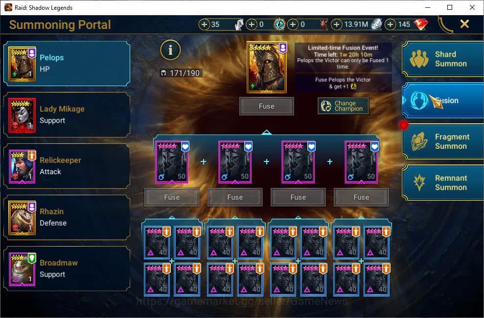 Raid: Shadow Legends Accounts Lv48 589K Power|22 Legendary(Xenomorph,Ninja,Alice image 19