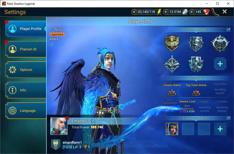 Raid: Shadow Legends Accounts Lv48 589K Power|22 Legendary(Xenomorph,Ninja,Alice image 2
