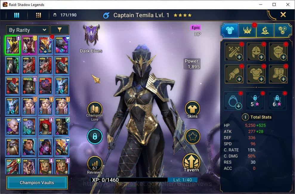 Raid: Shadow Legends Accounts Lv48 589K Power|22 Legendary(Xenomorph,Ninja,Alice image 4