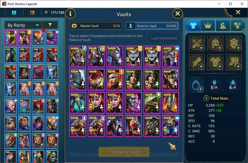 Raid: Shadow Legends Accounts Lv48 589K Power|22 Legendary(Xenomorph,Ninja,Alice image 5