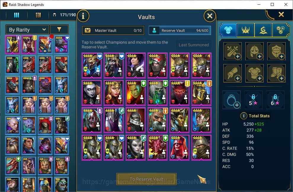 Raid: Shadow Legends Accounts Lv48 589K Power|22 Legendary(Xenomorph,Ninja,Alice image 6