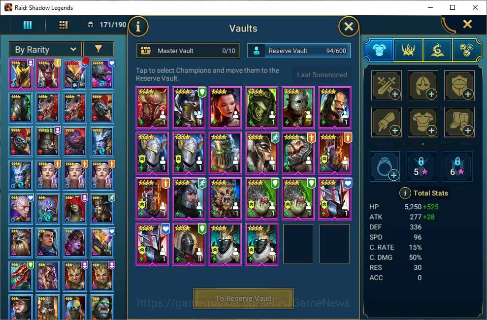 Raid: Shadow Legends Accounts Lv48 589K Power|22 Legendary(Xenomorph,Ninja,Alice image 8