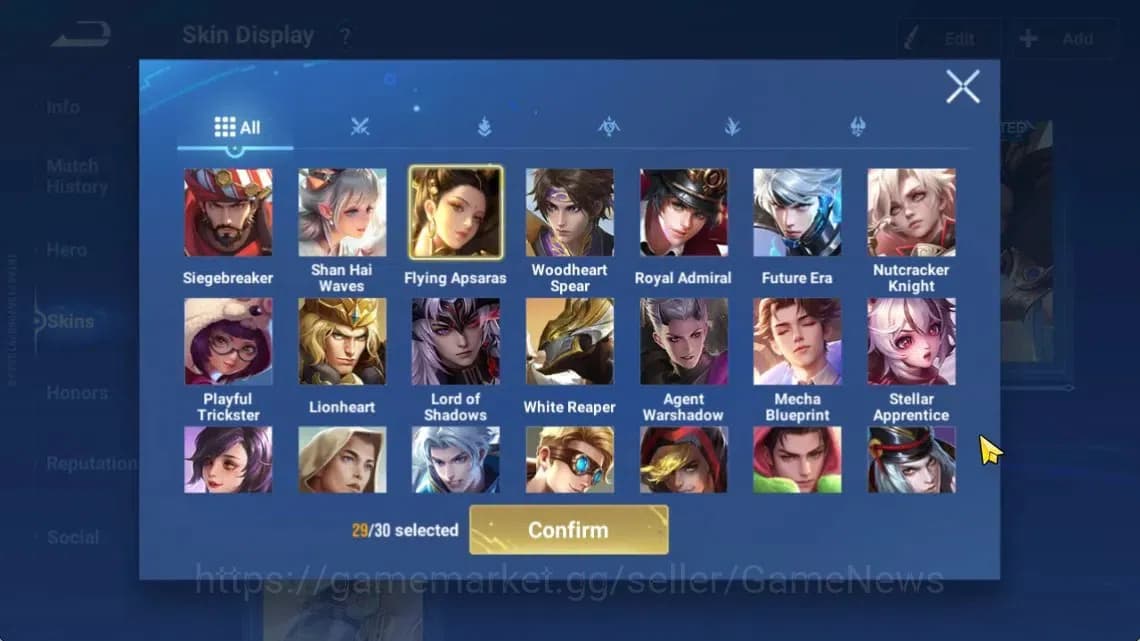 Honor of Kings Accounts Hero112 Skin251|Precious(MarcoPolo),Seiya(Dharma), image 14