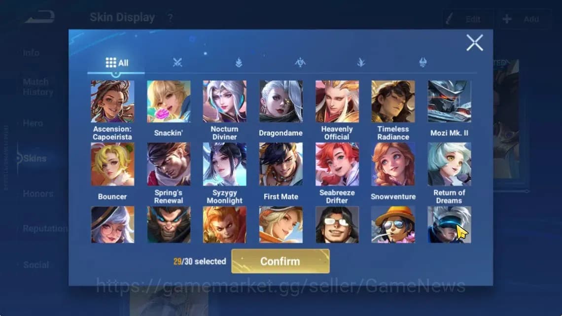 Honor of Kings Accounts Hero112 Skin251|Precious(MarcoPolo),Seiya(Dharma), image 18