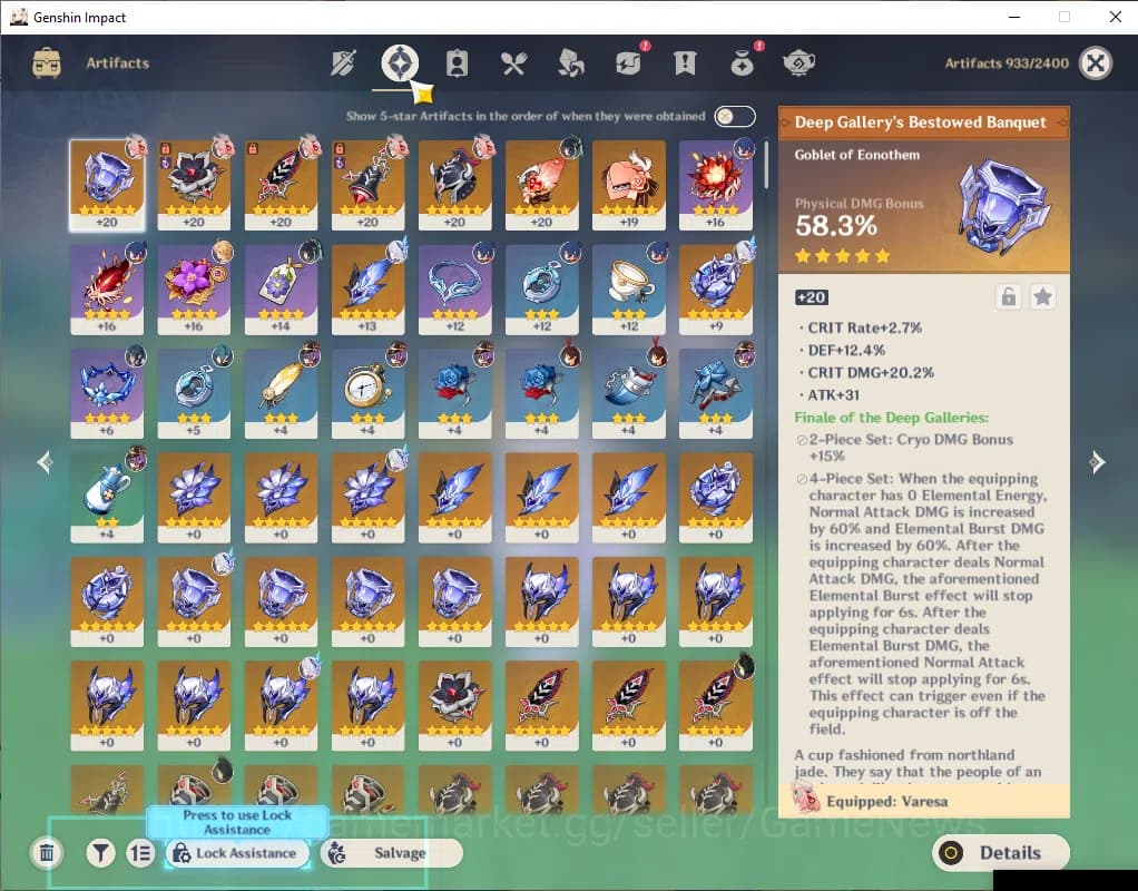 Genshin Impact Accounts ASIA|AR 55|3 Limited +32(*4Character)|Skirk,Varesa image 10