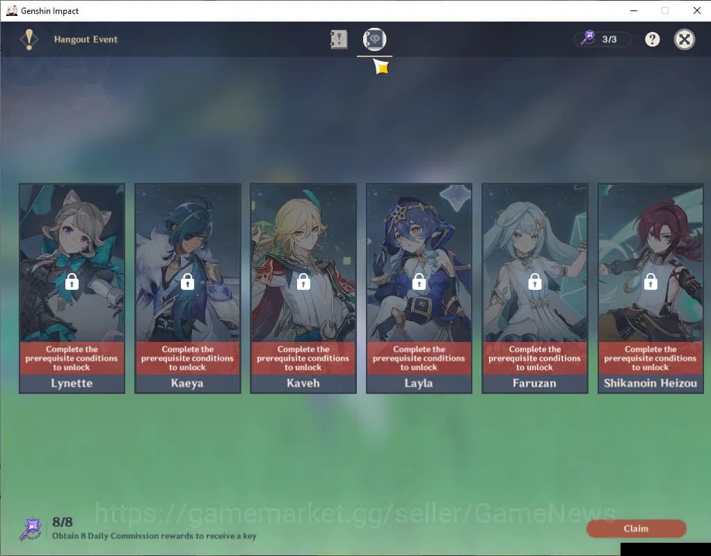 Genshin Impact Accounts ASIA|AR 55|3 Limited +32(*4Character)|Skirk,Varesa image 3