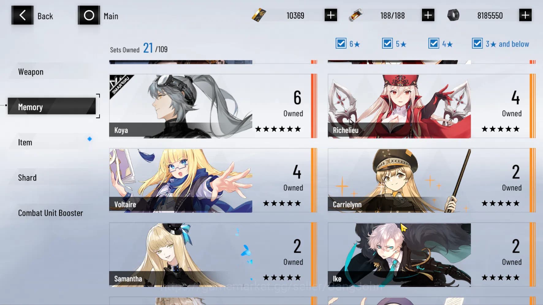 Punishing: Gray Raven Accounts ASIA PACIFIC | Starter | Lucia Pyroath | BC 10K + image 12