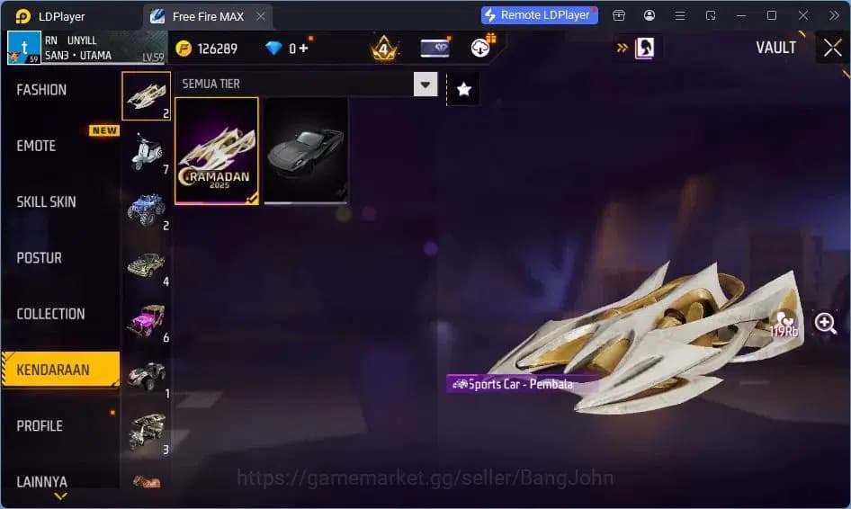 Free Fire Accounts Indonesia | Vault 218| EVO-M1014 DRACO| EVO-XM8 DE image 4